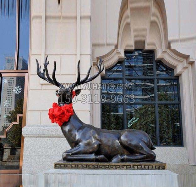 驯鹿动物铜雕博鱼网页版