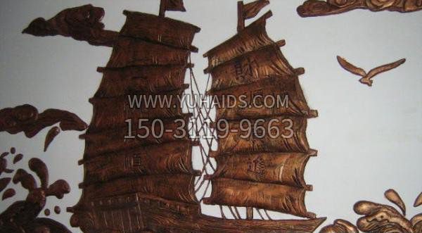 一帆风顺财源广进铜浮雕博鱼网页版