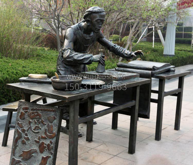 印刷门神的古人铜雕博鱼网页版