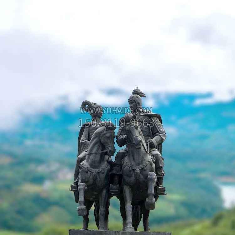 虞姬与霸王铜雕景观博鱼网页版