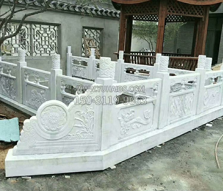 园林汉白玉石栏板景观石雕 (5)博鱼网页版