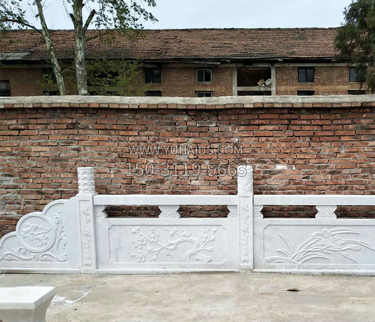 园林汉白玉石栏板景观石雕 (7)博鱼网页版