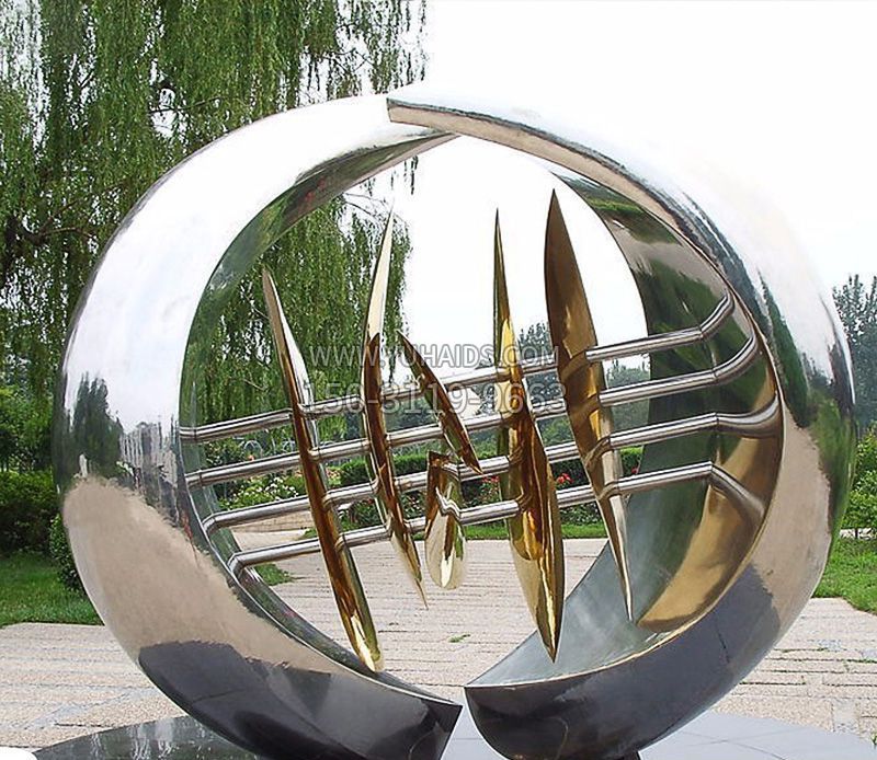 园林镜面不锈钢抽象造型博鱼网页版