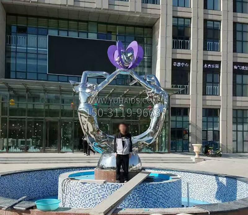 小区不锈钢花环抽象博鱼网页版