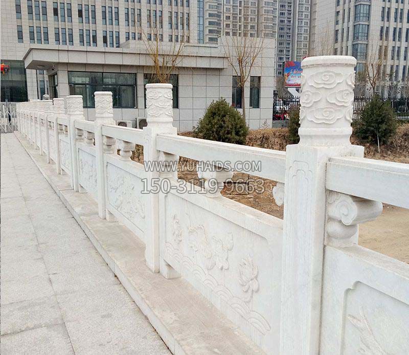 小区汉白玉石栏板景观石雕博鱼网页版