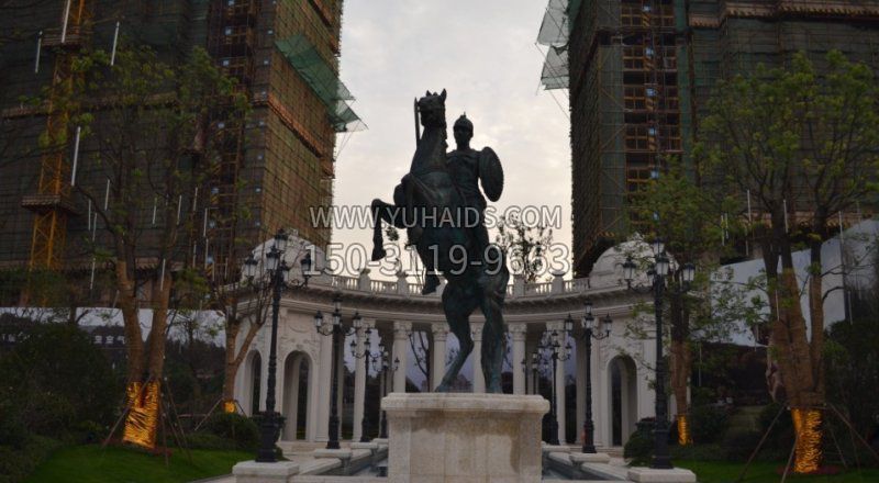 小区青铜骑士景观铜雕博鱼网页版