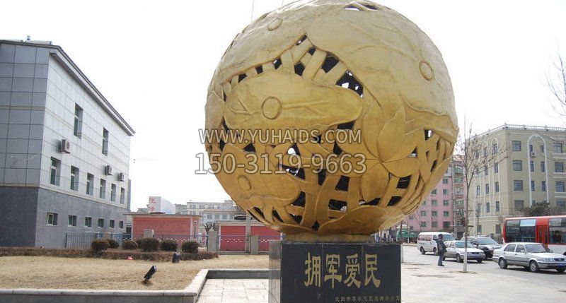 小区拥军爱民景观铜雕博鱼网页版