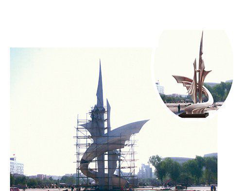 校园不锈钢抽象世纪扬帆博鱼网页版