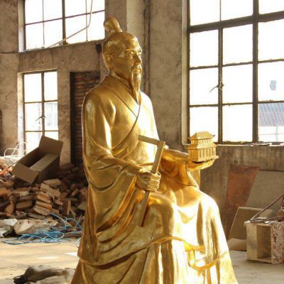 鲁班古代人物铜雕作品图片大全