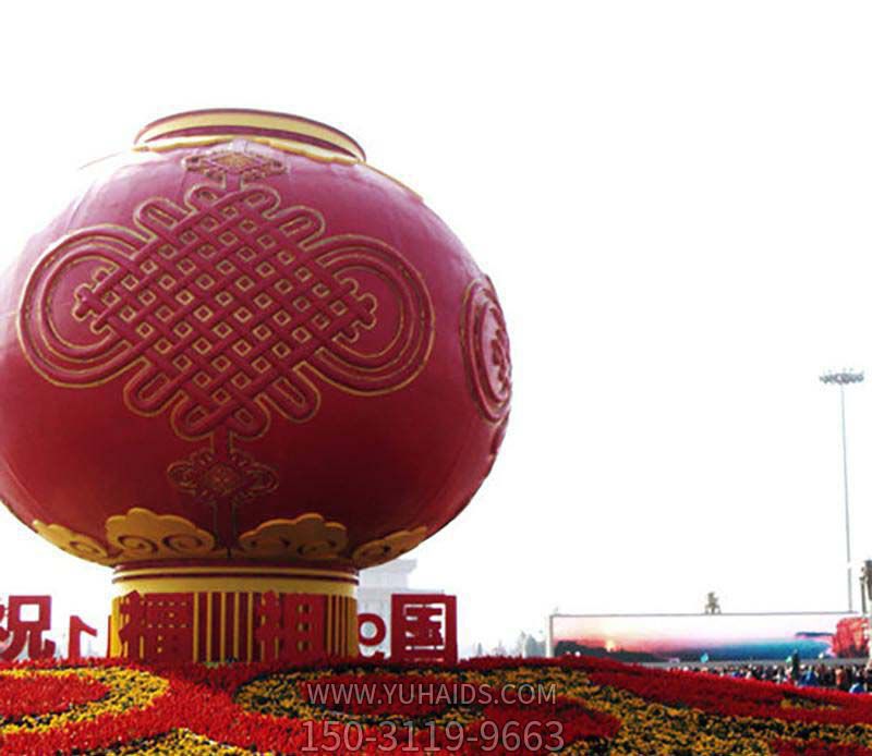 广场摆放不锈钢彩绘中国结灯笼博鱼网页版 广场摆放不锈钢彩绘中国结灯笼博鱼网页版