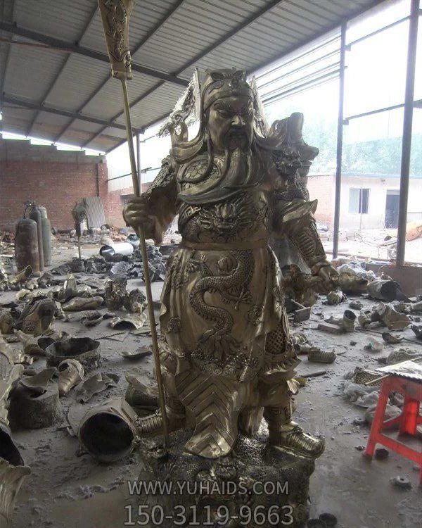 铜雕景区寺庙佛像景观九龙拿刀招财武财神博鱼网页版