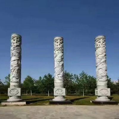 党建文化华表长城铜浮雕