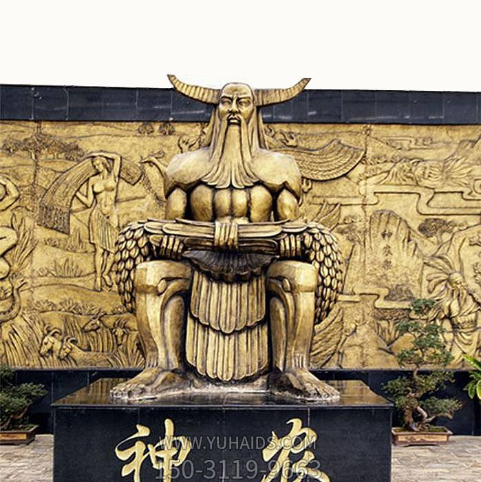 博鱼网页版博鱼网页版 中国神话传说人物五榖神农大帝玻璃钢仿铜<a href=