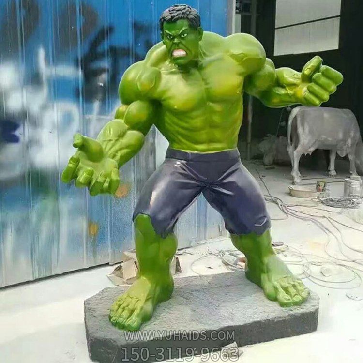 电影人物景观玻璃钢大型绿巨人