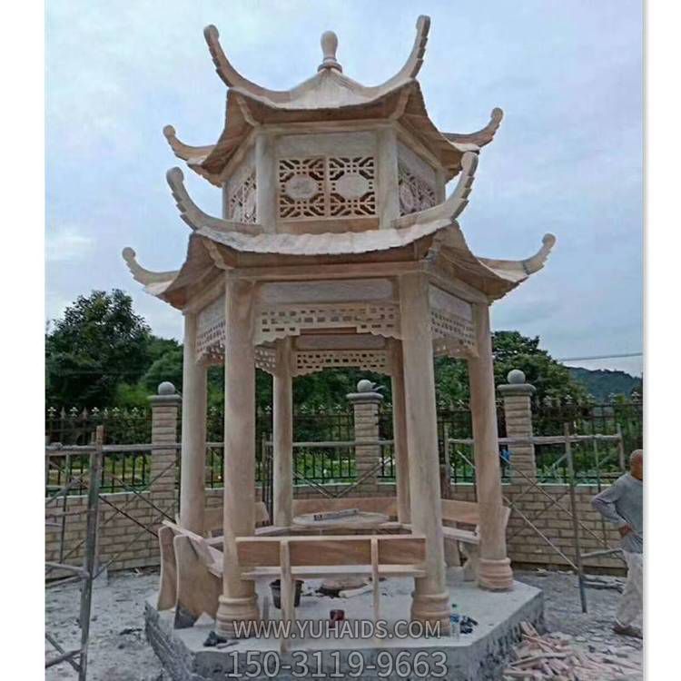 多层中式公园户外六角凉亭博鱼网页版