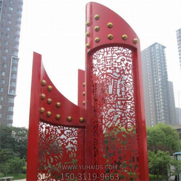 户外广场不锈钢窗花剪纸公园博鱼网页版摆件