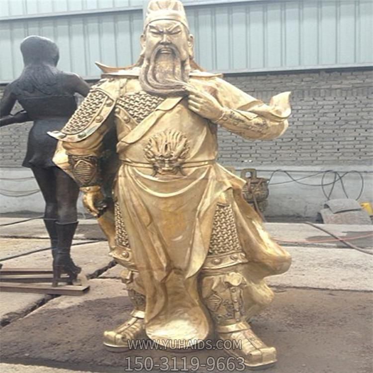 黄铜喷金烤漆大型关公博鱼网页版