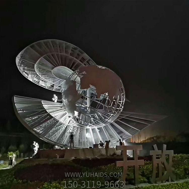 户外广场大型不锈钢创意景观镂空地球仪博鱼网页版