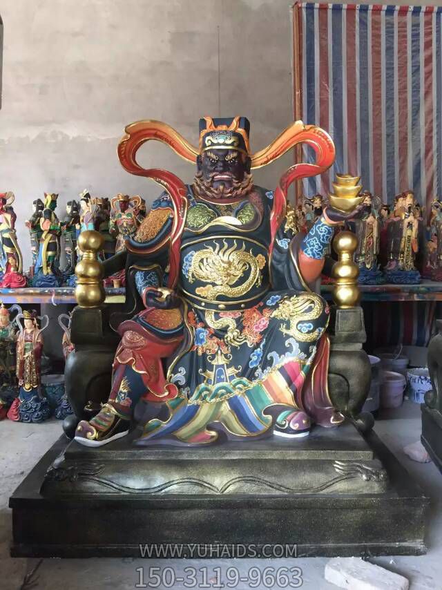 玻璃钢彩绘寺庙供奉财神博鱼网页版