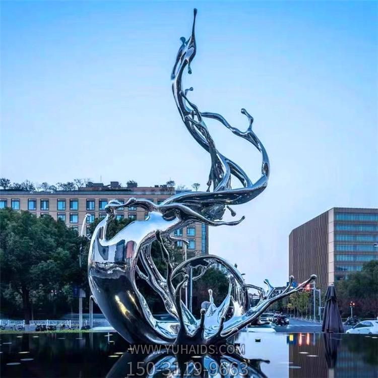 户外酒店会所大型不锈钢水滴浪花博鱼网页版