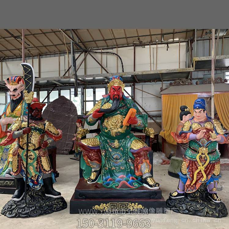 寺院彩绘树脂武财神关公佛像博鱼网页版