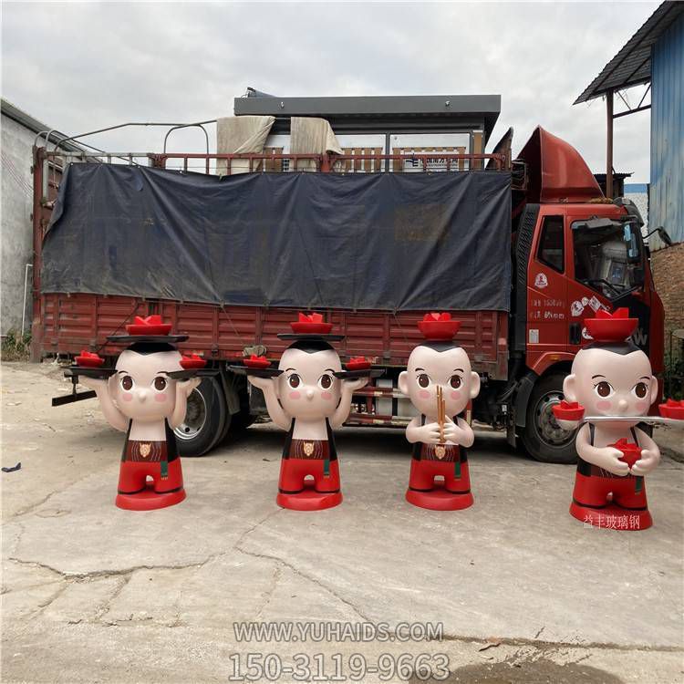 玻璃钢公仔人物博鱼网页版 料理店吉祥物卡通博鱼网页版