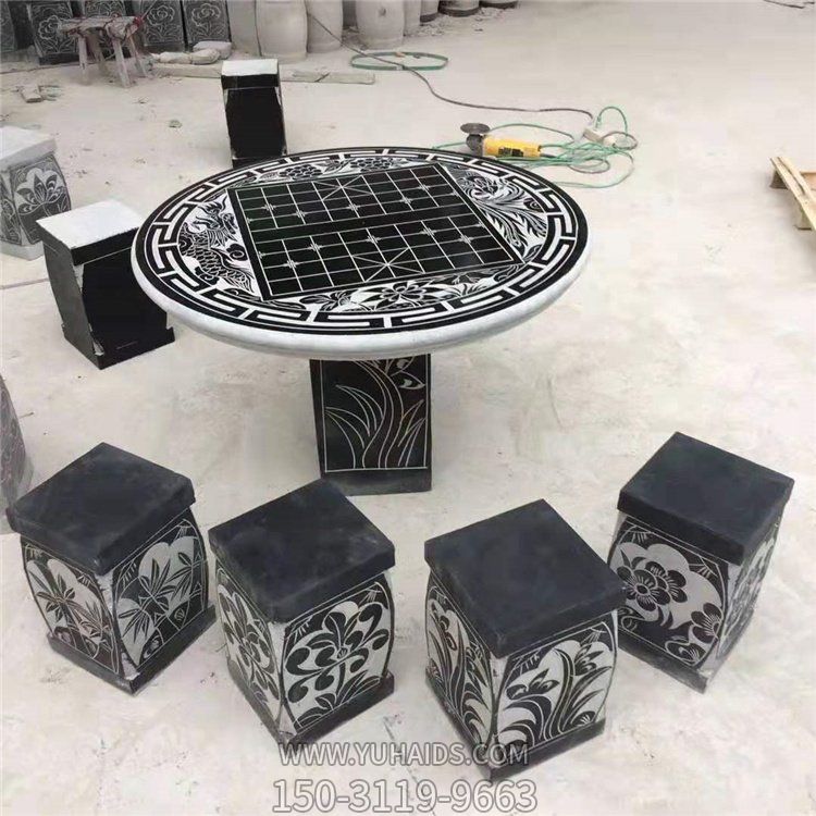 青石石雕户外庭院摆放石桌石凳博鱼网页版