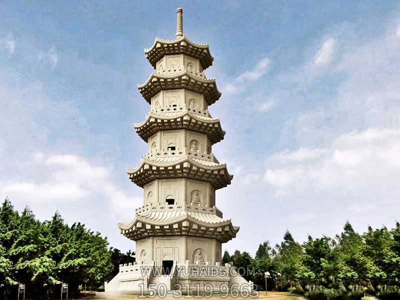 城市广场摆放花岗岩多层石塔博鱼网页版