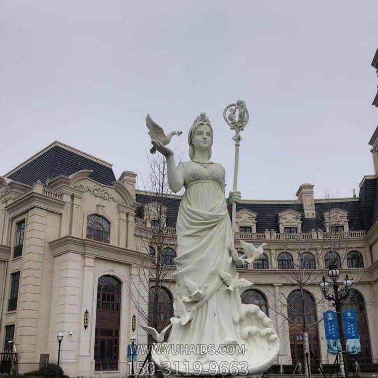 大型广场摆放玻璃钢西方女神博鱼网页版模型