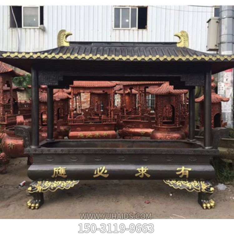 宗教寺庙大型铜雕香炉博鱼网页版