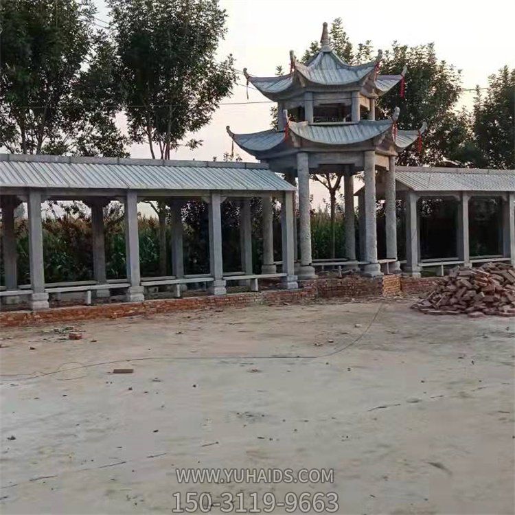 大理石雕刻仿古建筑长廊凉亭公园摆件博鱼网页版