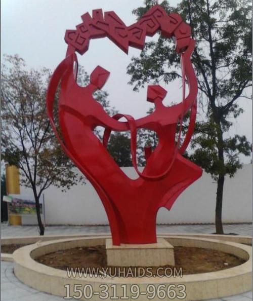 户外园林不锈钢抽象人物爱心博鱼网页版
