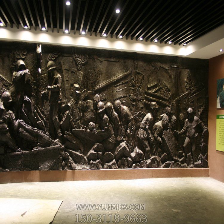 景区展览馆装饰玻璃钢历史主题人物浮雕影壁画博鱼网页版