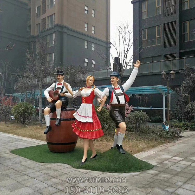 户外公园玻璃钢跳舞的人物博鱼网页版