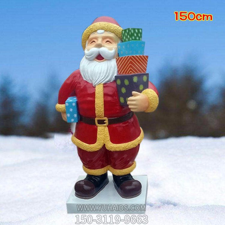 玻璃钢彩绘圣诞老人 圣诞主题博鱼网页版