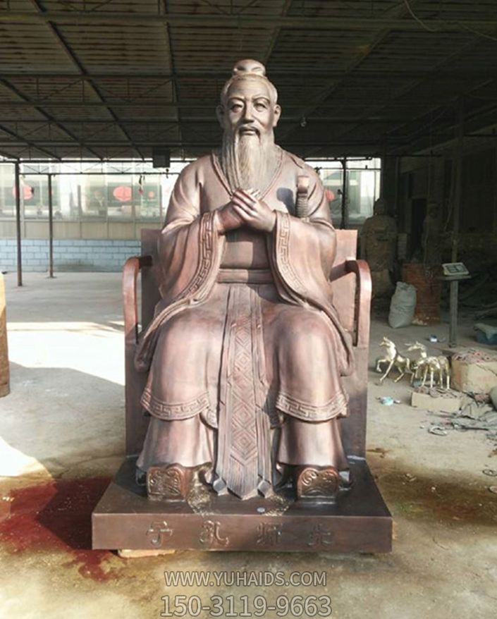 景区景观名人孔子肖像仿铜博鱼网页版