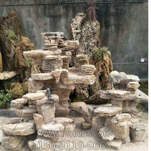 千层石假山造景庭院鱼池摆件博鱼网页版