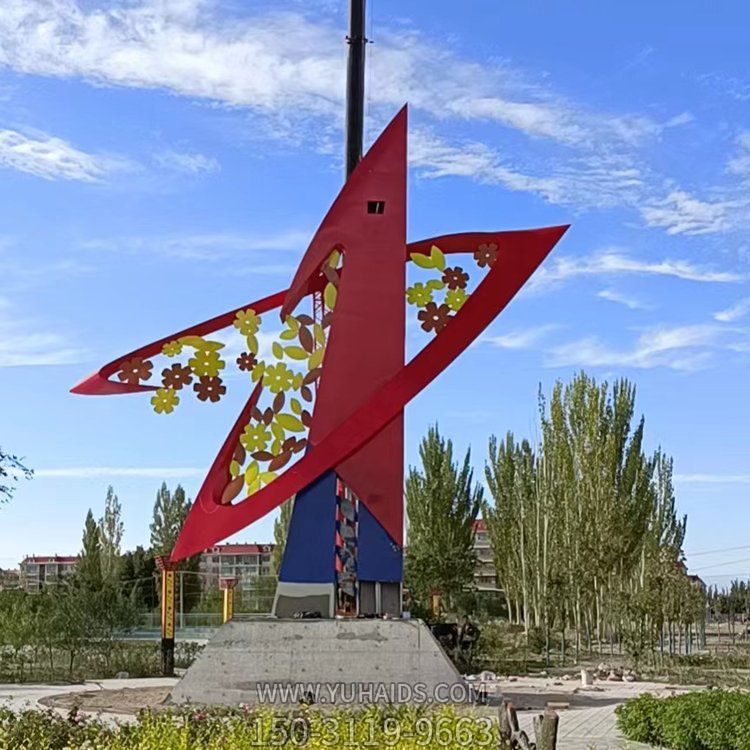 公园不锈钢喷漆创意抽象艺术造型景观摆件博鱼网页版