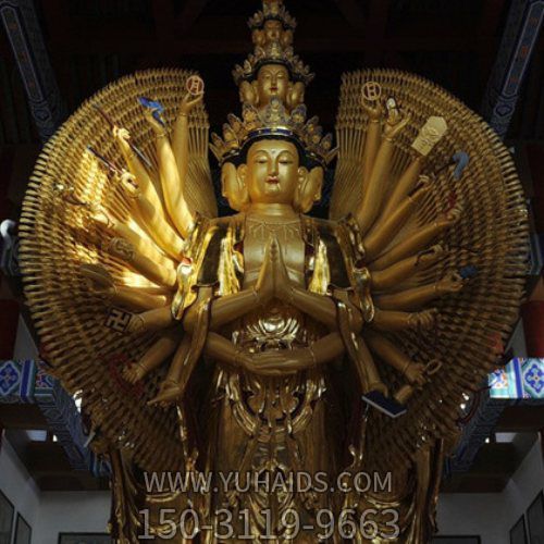 宗教寺庙大型铜雕千手观音博鱼网页版