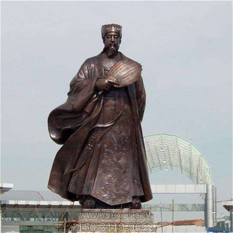 景区广场摆放大型纯铜铸造古代军事家诸葛亮人物雕像博鱼网页版