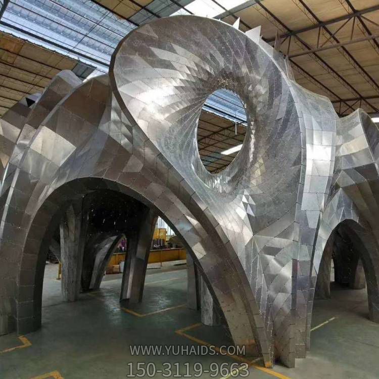 创意不锈钢抽象园林景观摆件博鱼网页版