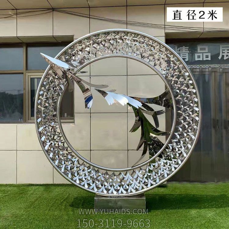 不锈钢镂空户外园林景观圆环博鱼网页版