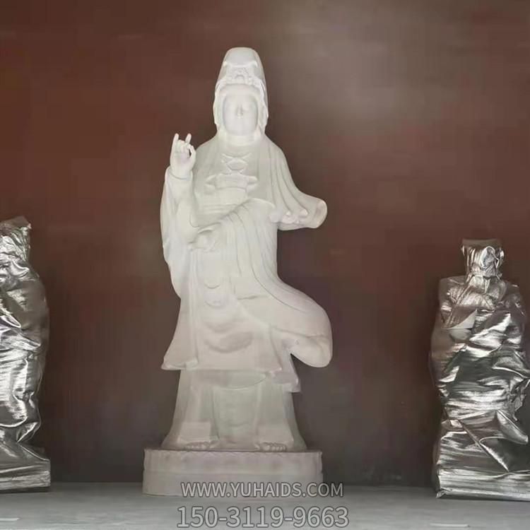 景区寺院摆放汉白玉雕刻观音雕像博鱼网页版