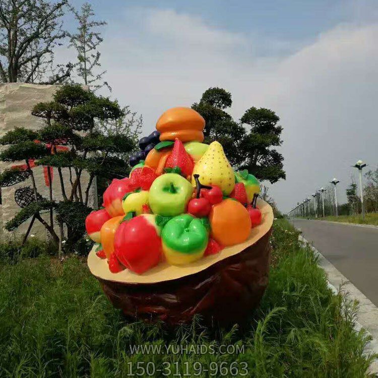 户外街道玻璃钢彩绘仿真水果博鱼网页版