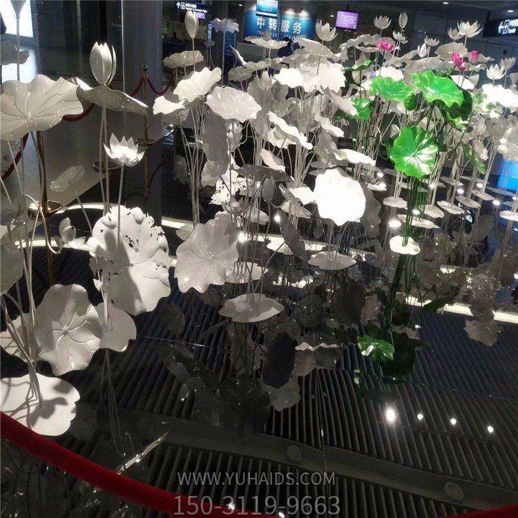 不锈钢抽象荷花广场景观博鱼网页版