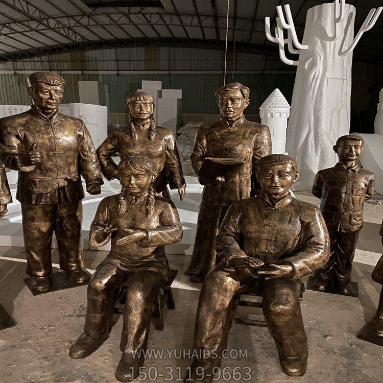 玻璃钢仿铜人物景观博鱼网页版