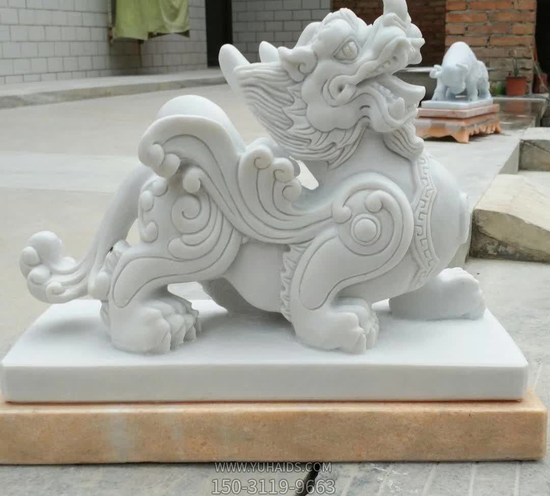 户外庭院汉白玉石雕神兽貔貅博鱼网页版