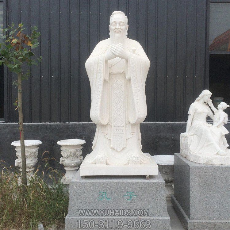 大理石石雕校园立式孔子博鱼网页版