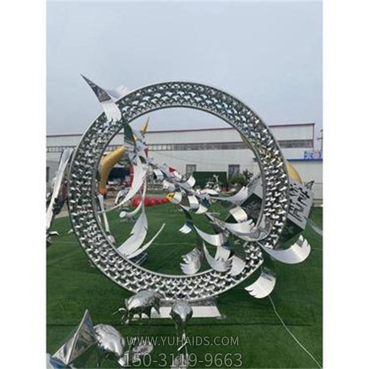 不锈钢户外景观镂空圆环博鱼网页版