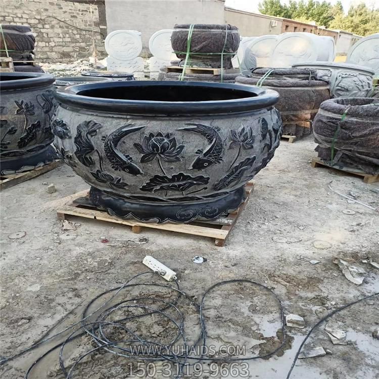 青石浮雕创意浮雕双鱼景观缸博鱼网页版